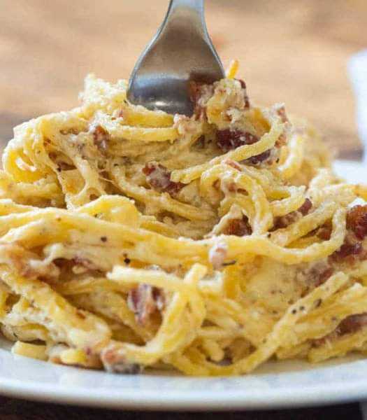 BACON CREAM CHEESE BAKED SPAGHETTI