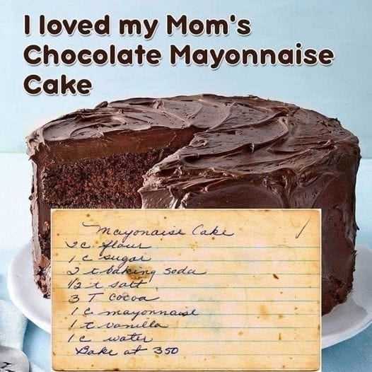 Chocolate Mayonnaise Cake