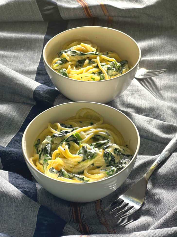 Creamed Spinach Pasta