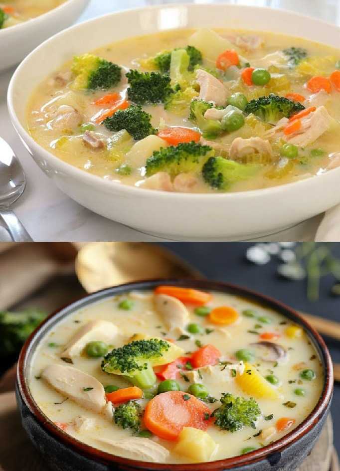 Creamy Chicken Soup with Vegetables