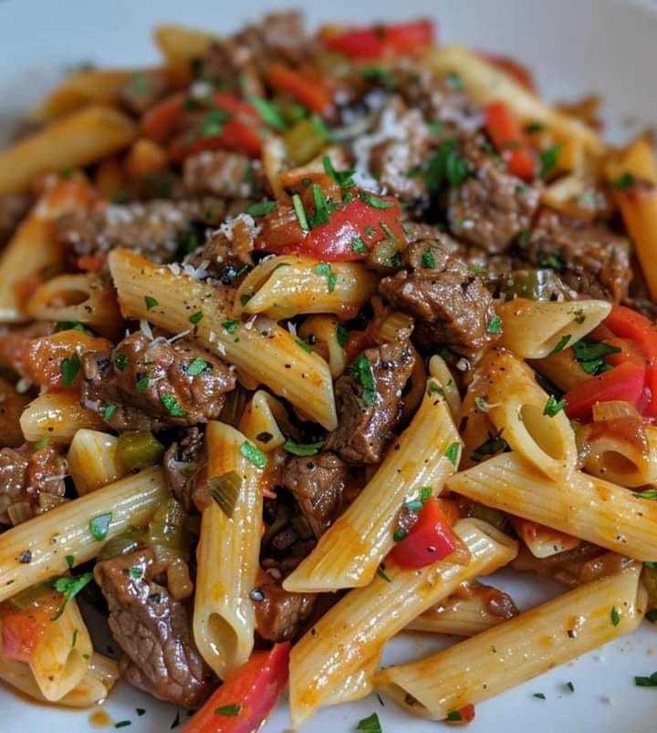 Philly Cheesesteak Pasta