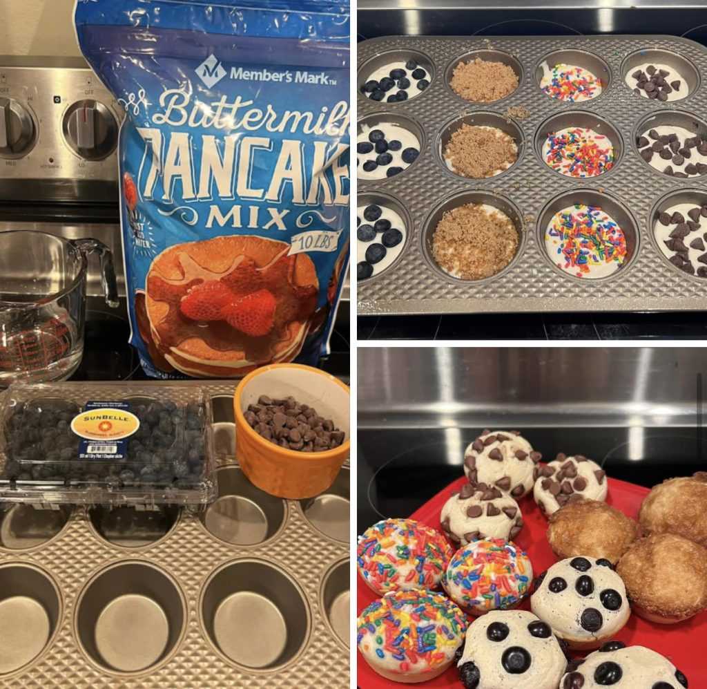 Pancake muffins! Kids loved helping make these!