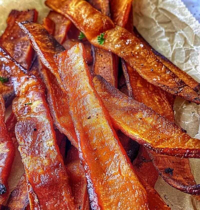 Air Fried carrot ‘bacon