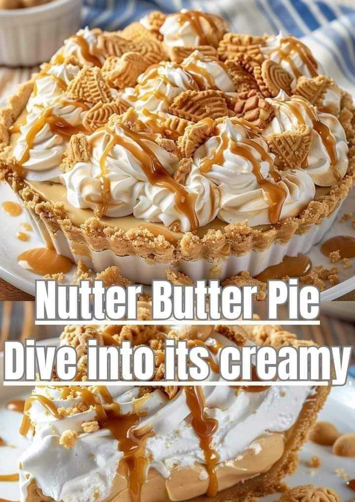 Nutter Butter Pie is a quick and easy pie