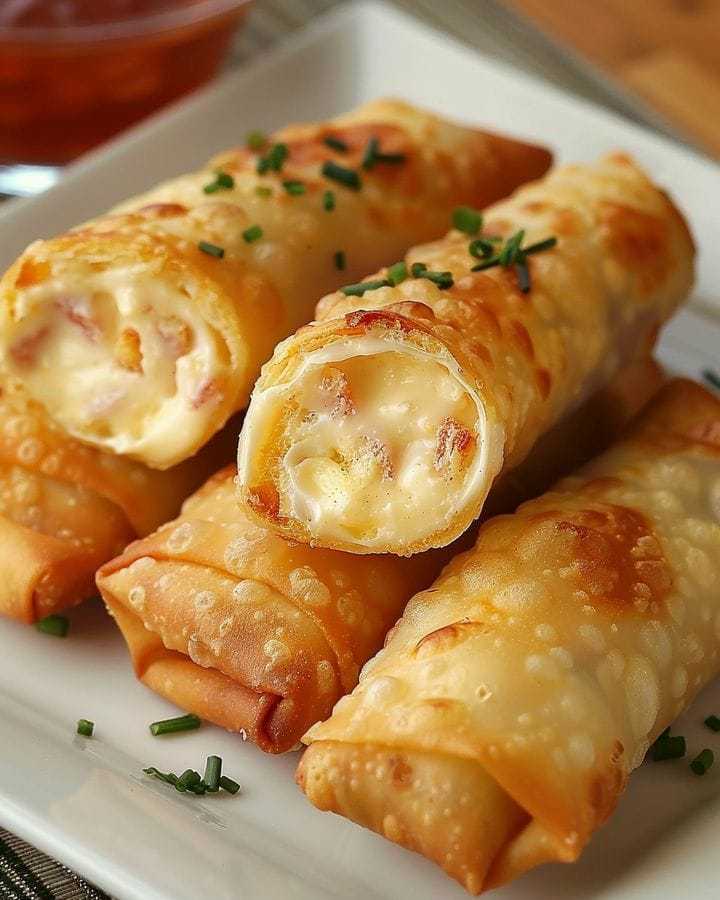 Crispy Cherry Cheesecake Egg Rolls