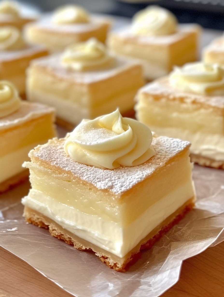 Vanilla Custard Cream Squares