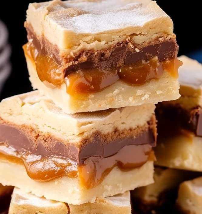 Chocolate Caramel Shortbread Bars