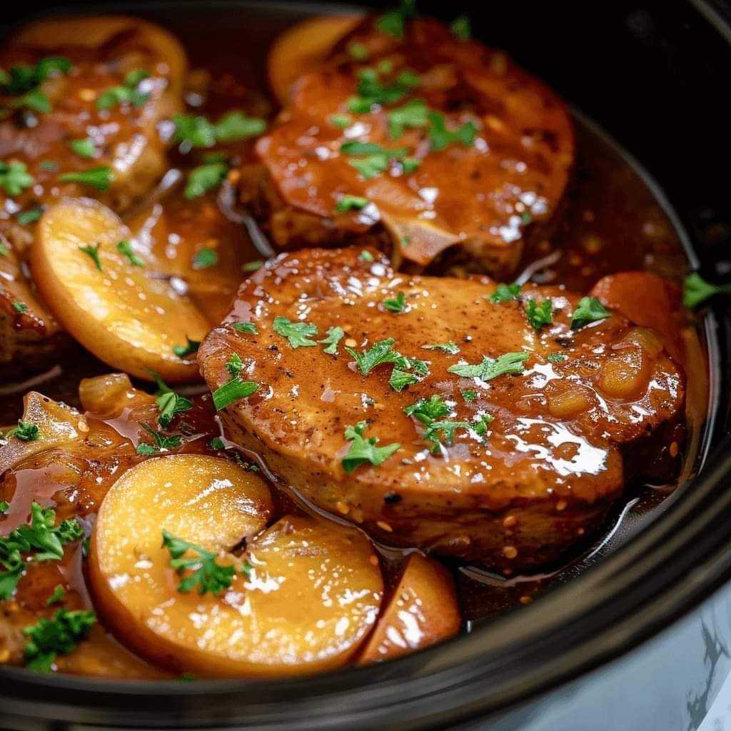 Slow Cooker Apple Cider Pork Chops