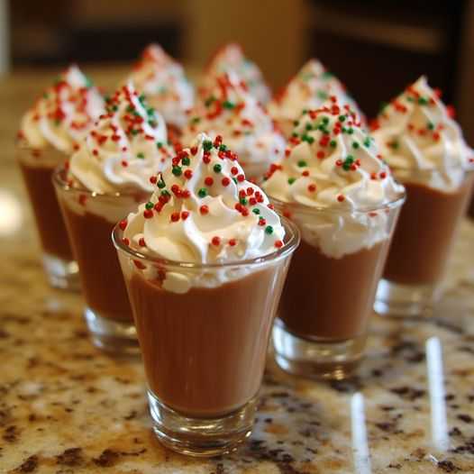 Christmas Chocolate Kahlua & Bailey’s Pudding Shots