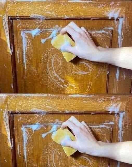 The genius tip for removing grease from kitchen cabinets