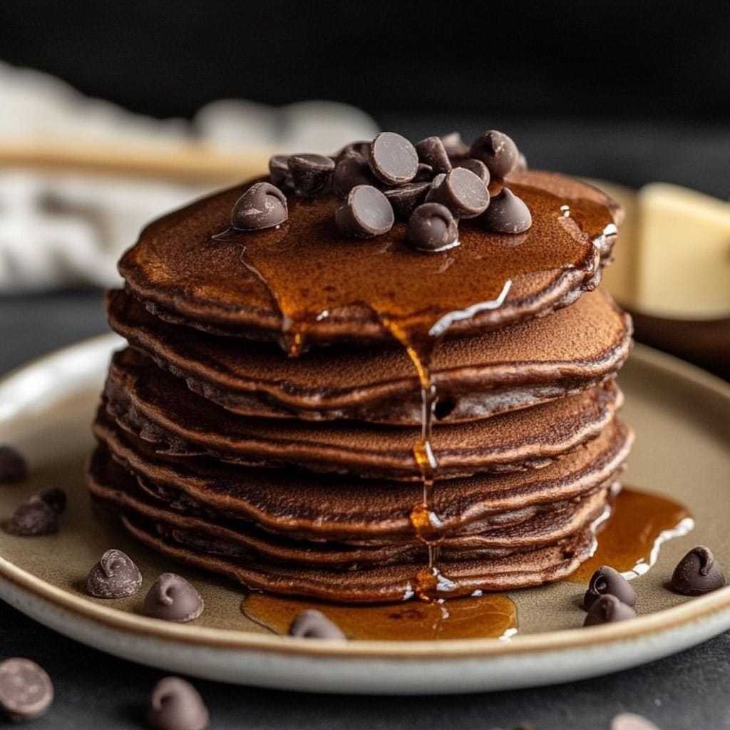 Decadent Hot Chocolate Pancakes for Breakfast Bliss