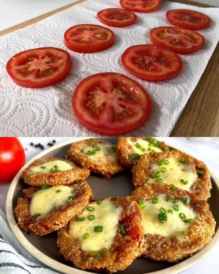 Crispy Tomato Fritters with Cheese