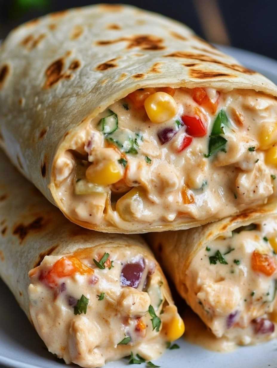 Chicken Avocado Ranch Burritos