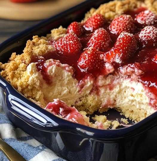 Strawberry Cheesecake Dump Cake