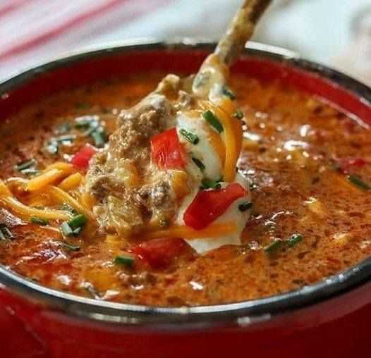 Creamy Beef Taco Soup