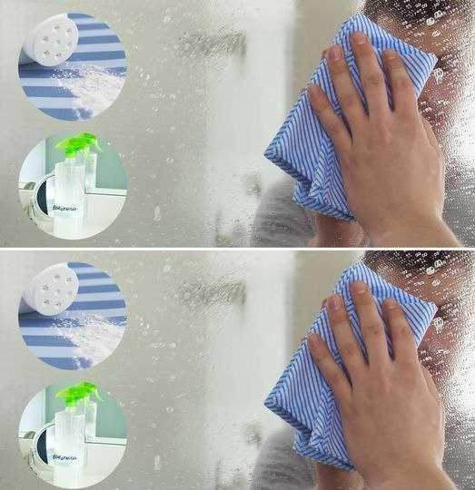 How to quickly clean and shine glass with talcum powder