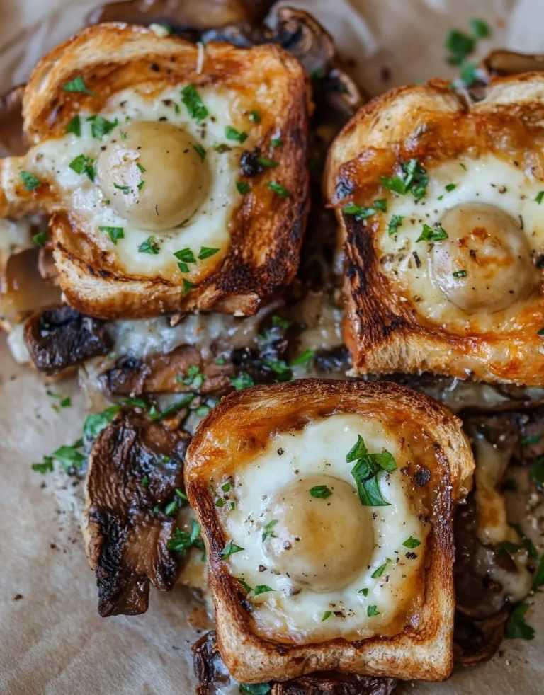 Vegetarian Croque-Monsieur with Mushrooms and Goat Cheese