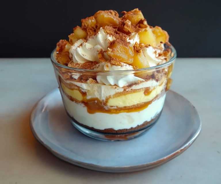 Salted Butter Caramel Tiramisu and Pan-Fried Apples: A Gourmet Version of the Italian Classic