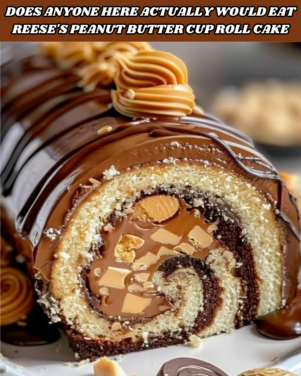 Reese’s Peanut Butter Cup Roll Cake