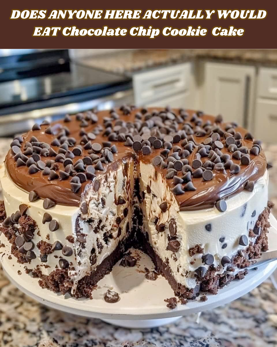 Chocolate Chip Cookie Ice Cream Cake