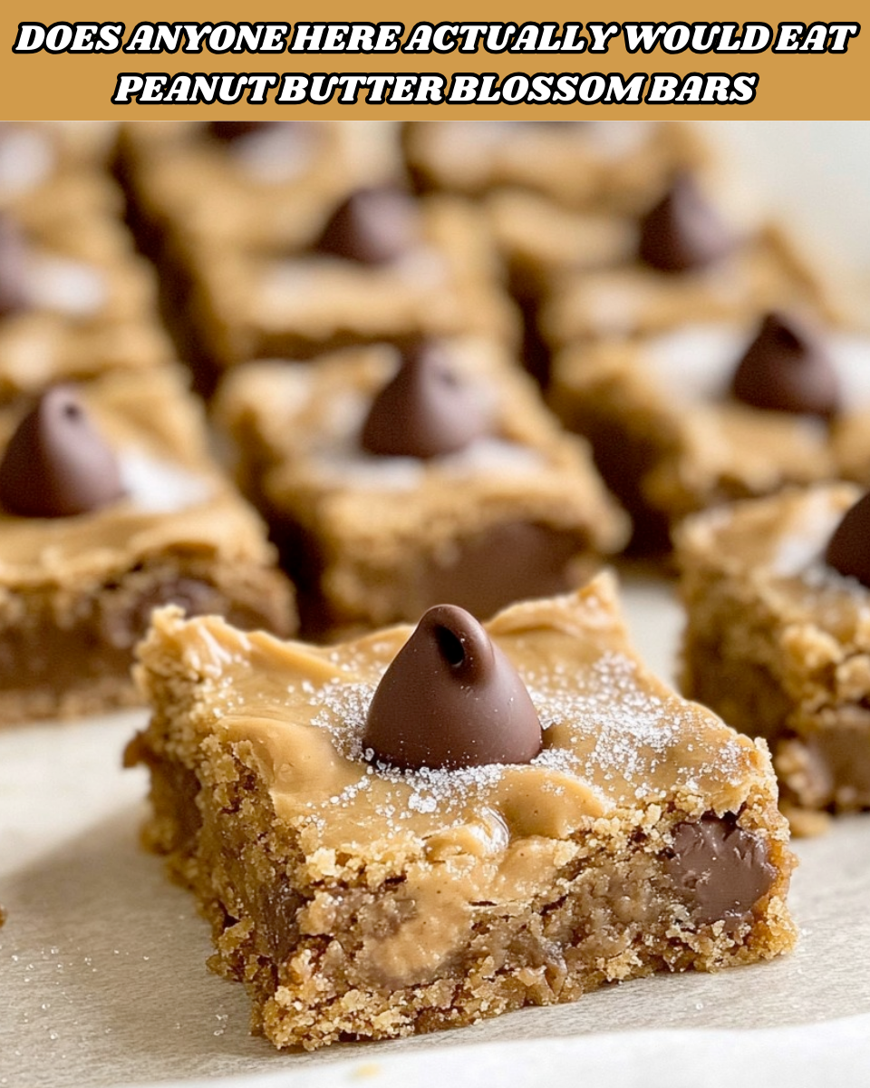 Peanut Butter Blossom Bars