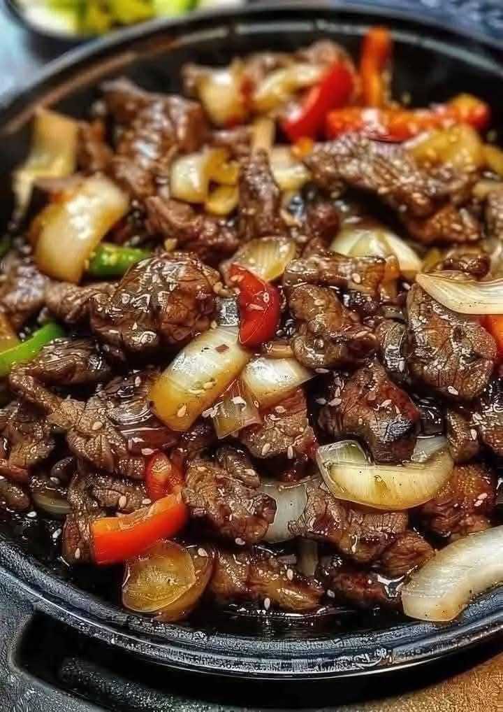 Chinese pepper steak with onions!