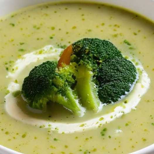 Delicious creamy broccoli soup