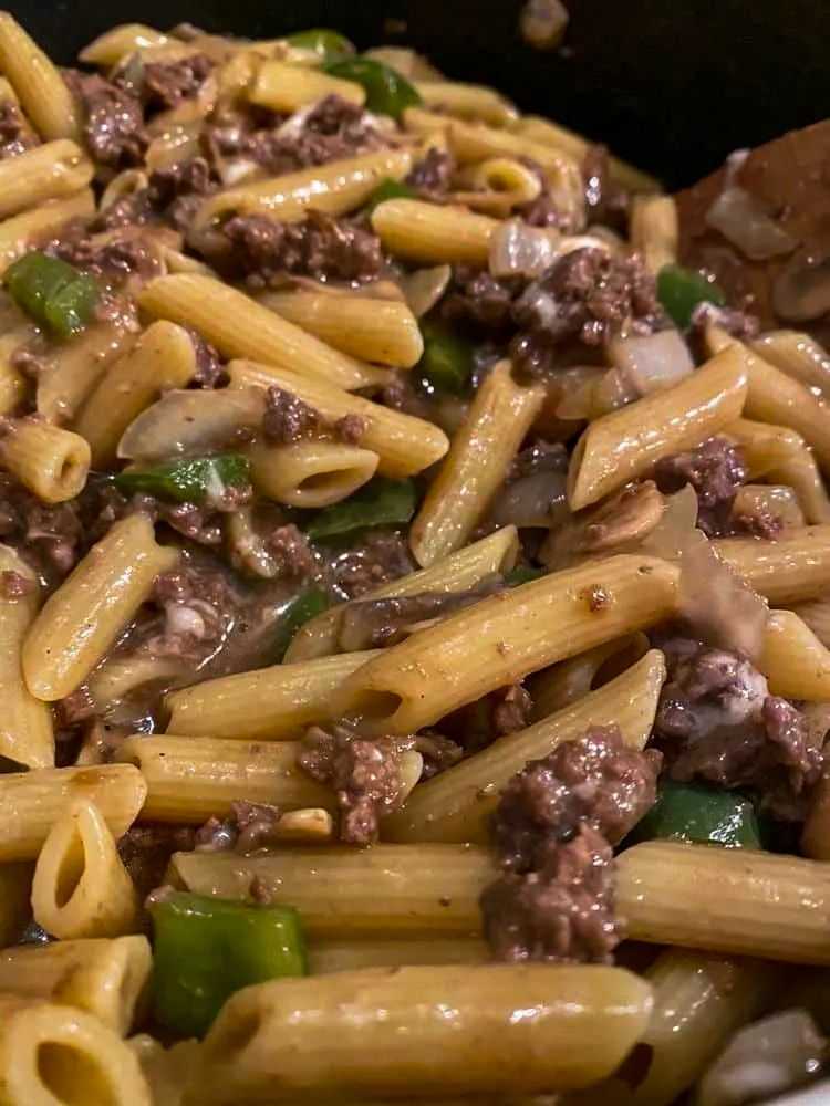 PHILLY CHEESESTEAK PASTA