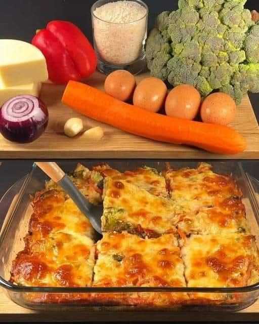 Cheesy Veggie Rice Bake