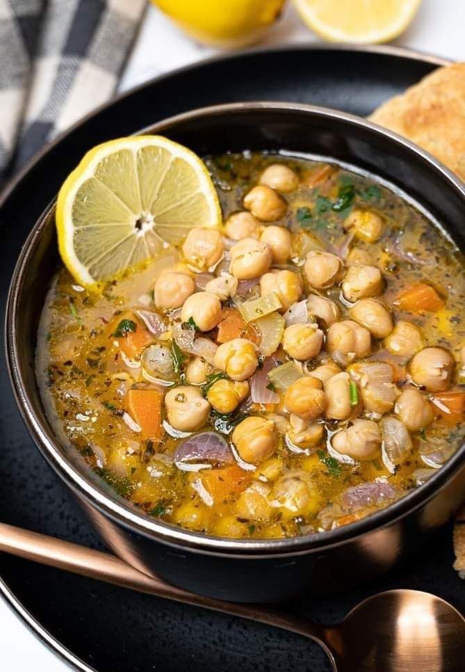 Greek Chickpea Soup with Lemon (Revithia)