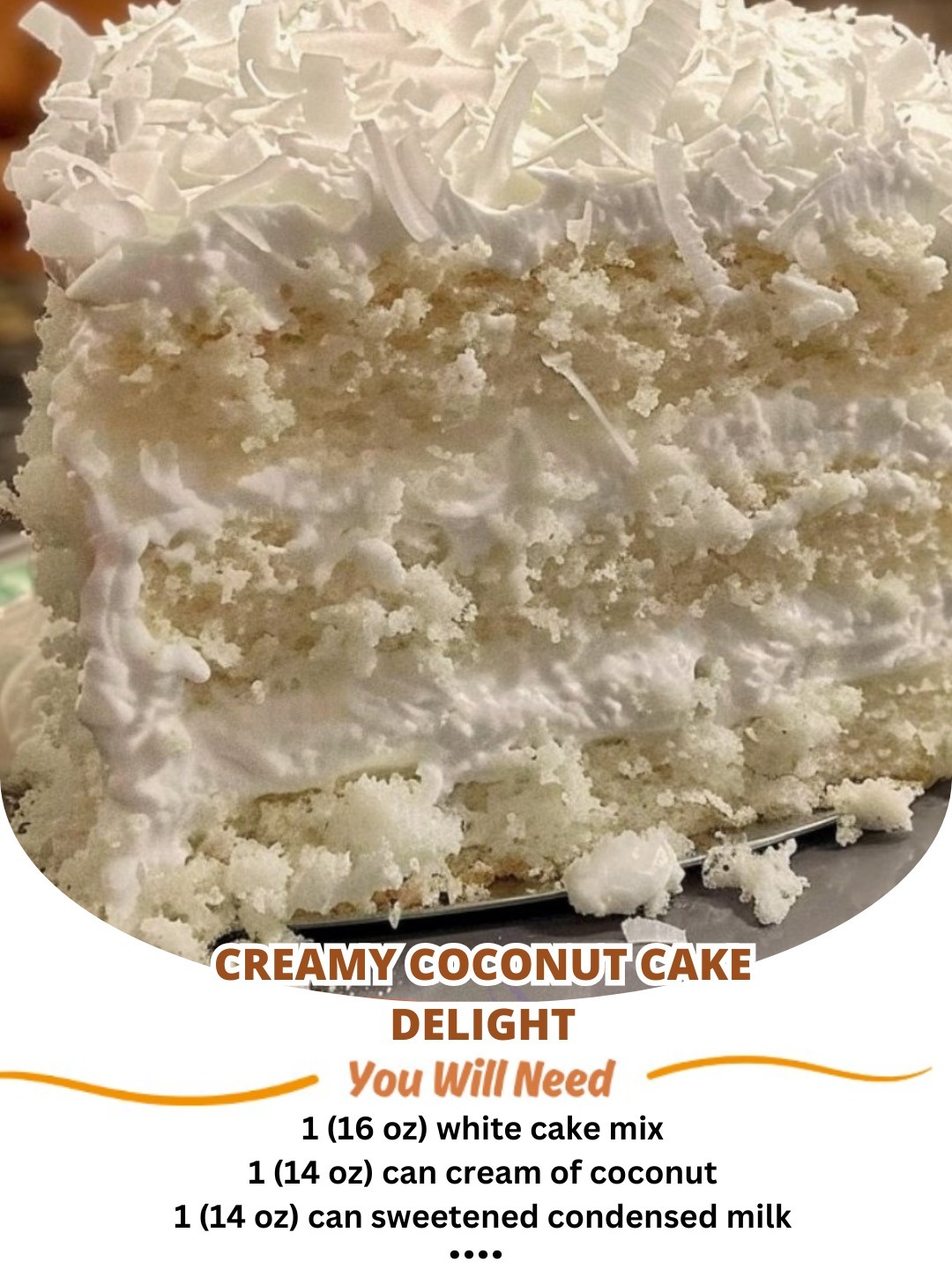 Creamy Coconut Cake Delight ☺️