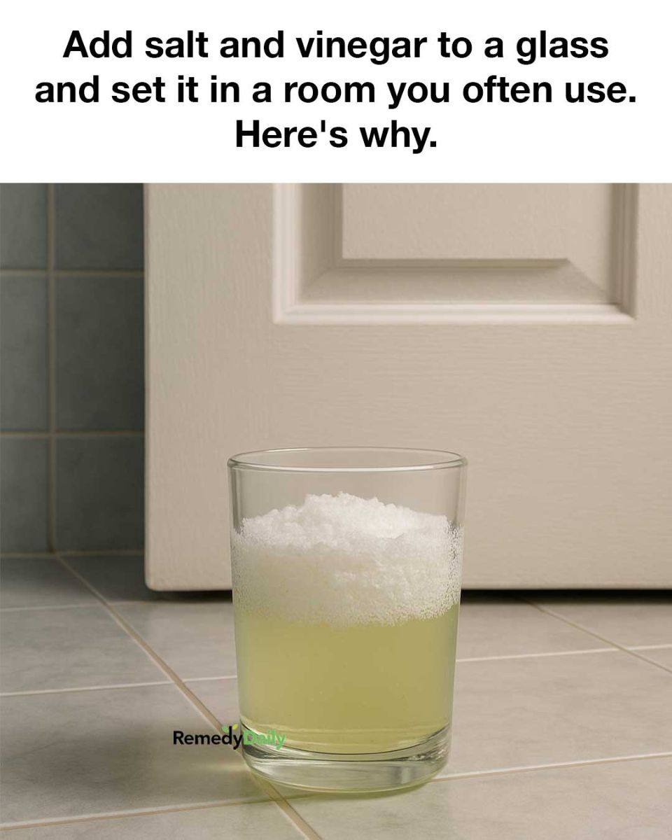 Add Salt and Vinegar to a Glass and Set It in a Room You Often Use. Here’s Why.