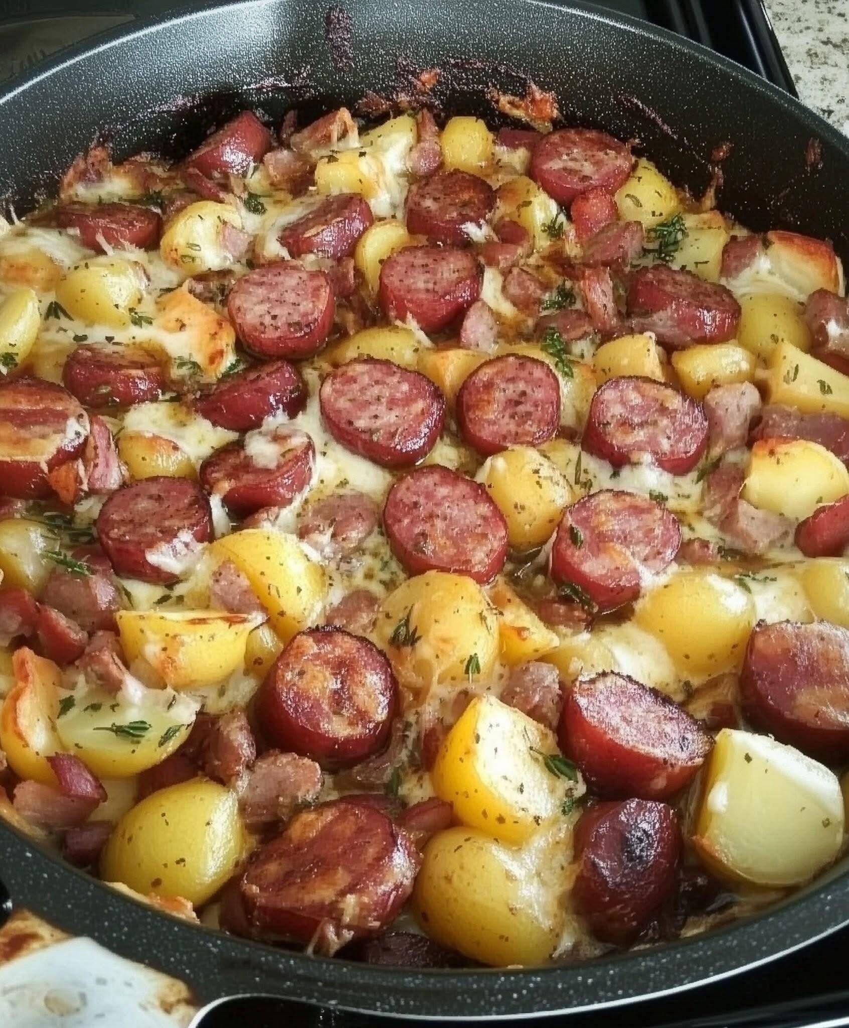 Oven Roasted Smoked Sausage and Potatoes
