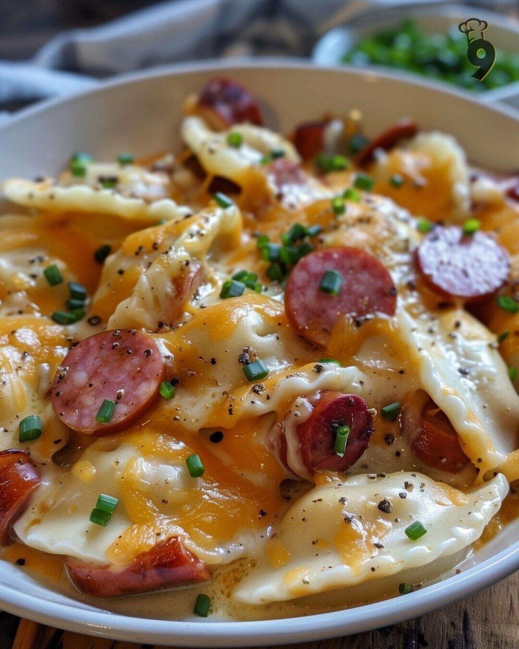 Crockpot Pierogi with Kielbasa Casserole