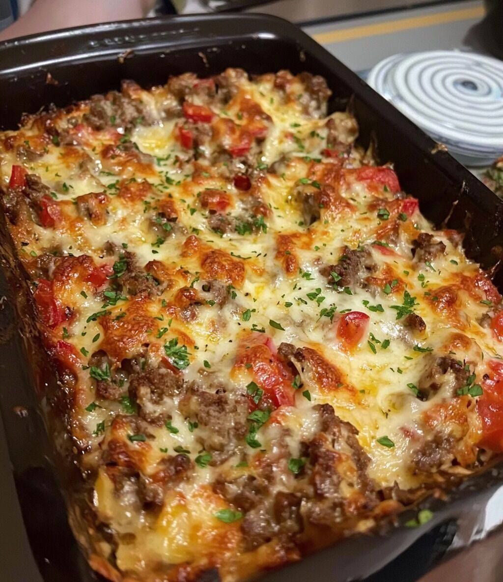Philly Cheesesteak Casserole