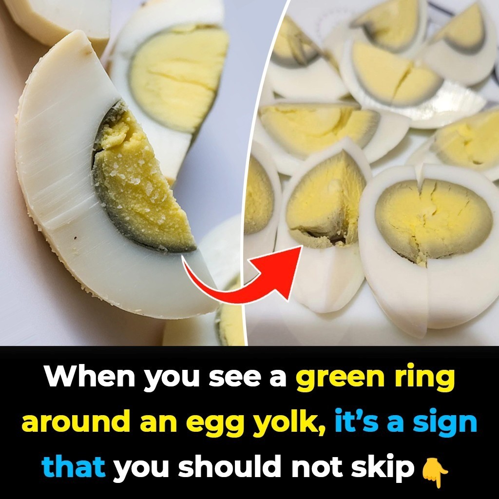 When you see a green ring around an egg yolk, it’s a sign that…