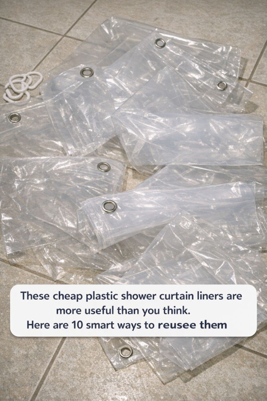 These cheap plastic shower curtain liners are more useful than you think. Here are 10 smart ways to reuse them