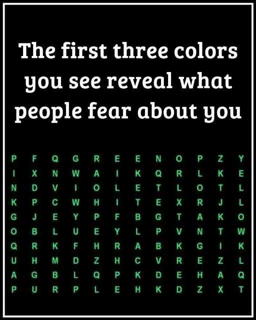 The First Three Colors You See Reveal What People Fear About You