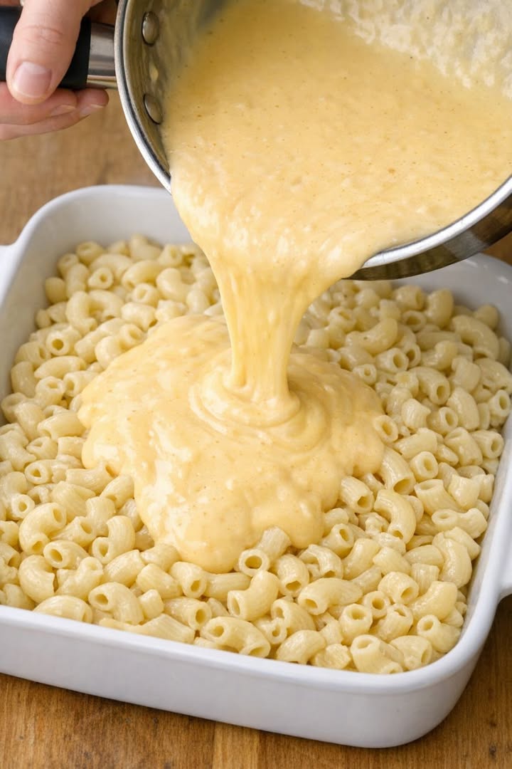 Pour this 1 silky sauce over elbow macaroni into a baking dish for a cozy bake that’s ridiculously satisfying