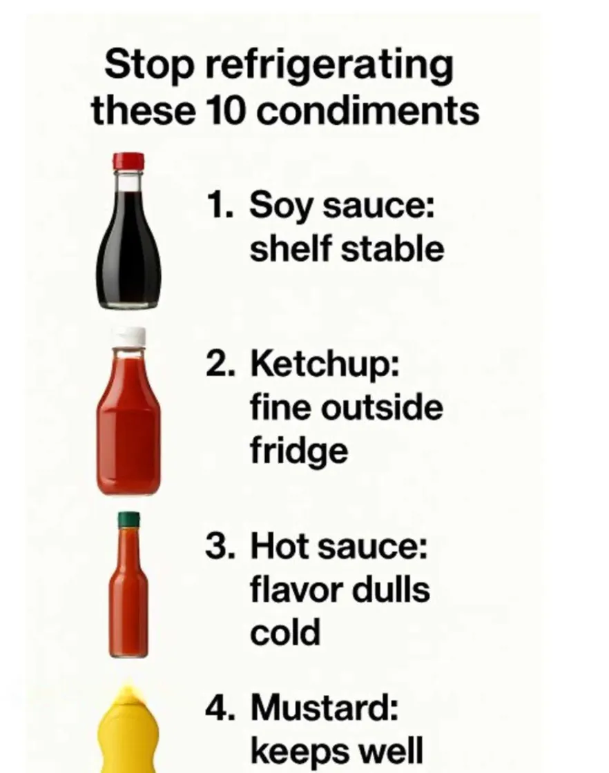 Stop refrigerating these 10 condiments