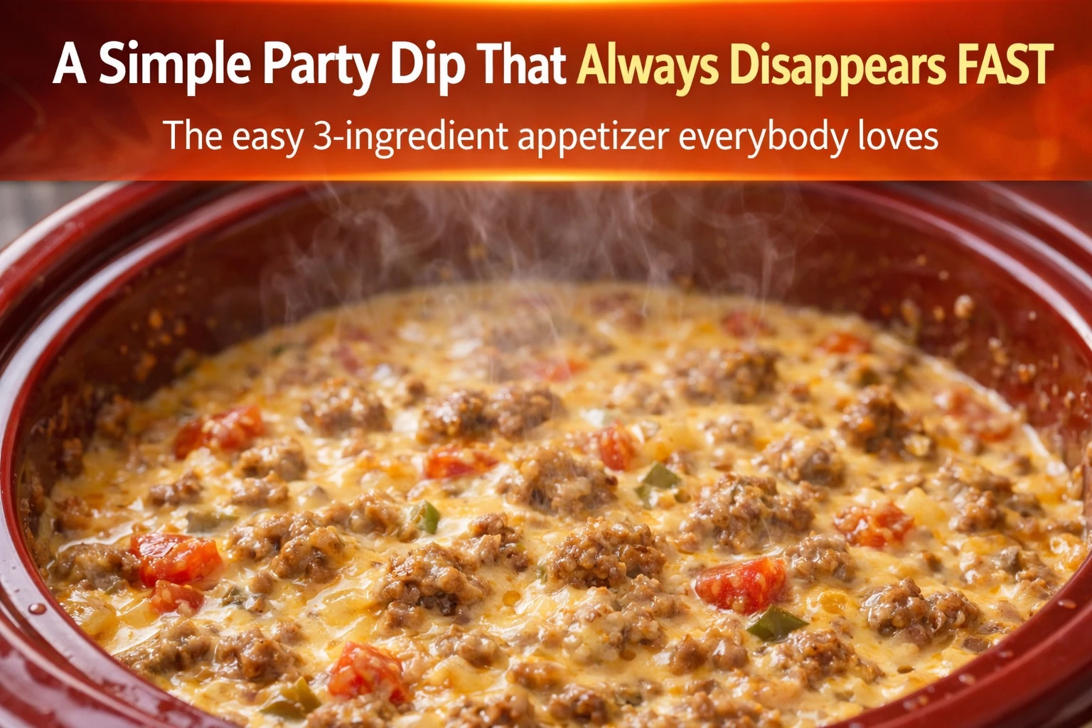 Crowd Pleaser: Just 3 ingredients. My brother devoured half the pot before the guests even arrived